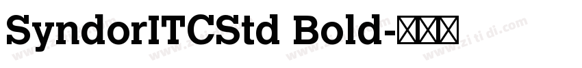 SyndorITCStd Bold字体转换